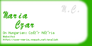 maria czar business card
